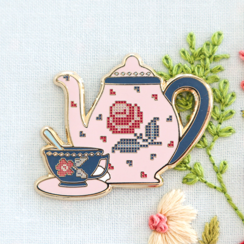 美國 Flamingo Toes | 磁力安針貼 Needle Minder | Roses Tea Set 