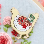 美國 Flamingo Toes | 磁力安針貼 Needle Minder | Farmhouse Floral Chicken