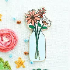 美國 Flamingo Toes | 磁力安針貼 Needle Minder | Mason Jar Vase