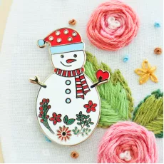 美國 Flamingo Toes | 磁力安針貼 Needle Minder | Sweet Snowman