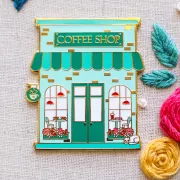 美國 Flamingo Toes | 磁力安針貼 Needle Minder | Coffee Shop Main Street