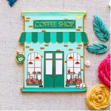 美國 Flamingo Toes | 磁力安針貼 Needle Minder | Coffee Shop Main Street