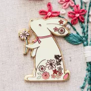 美國 Flamingo Toes | 磁力安針貼 Needle Minder | Floral Bunny