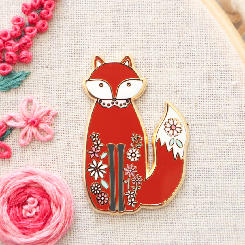 美國 Flamingo Toes | 磁力安針貼 Needle Minder | Floral Fox