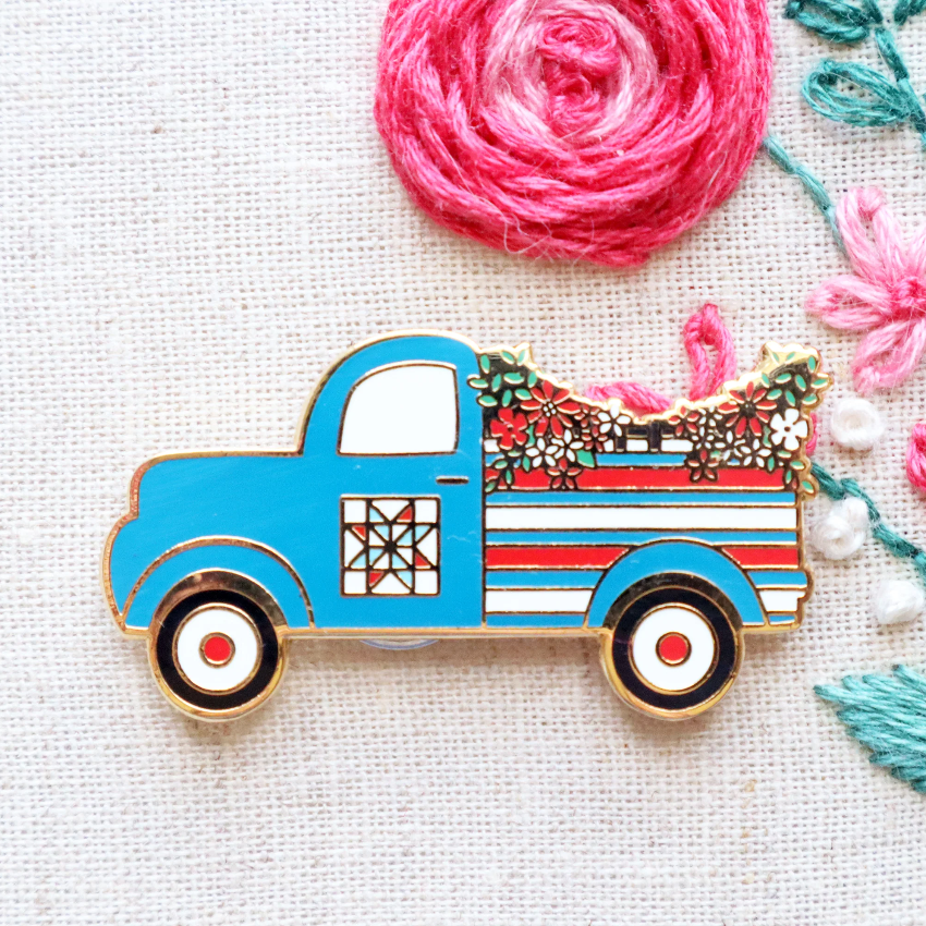 美國 Flamingo Toes | 磁力安針貼 Needle Minder | Patriotic Truck