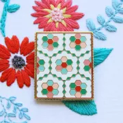 美國 Flamingo Toes | 磁力安針貼 Needle Minder | Vintage Flower Garden Quilt