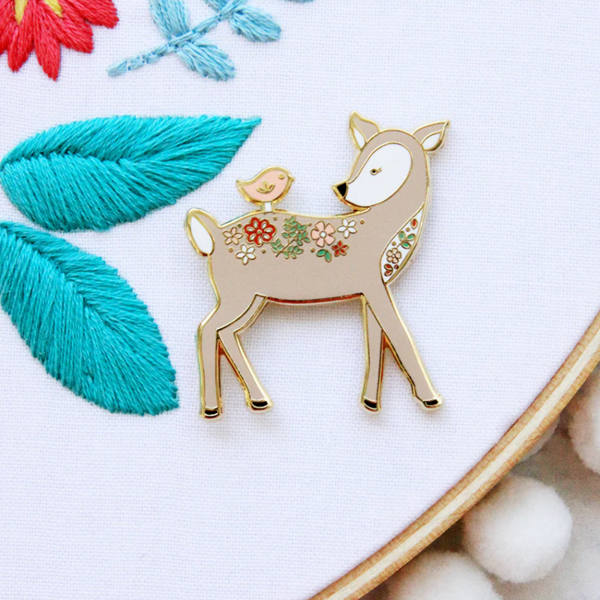 美國 Flamingo Toes | 磁力安針貼 Needle Minder | Floral Deer