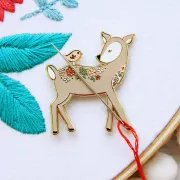 美國 Flamingo Toes | 磁力安針貼 Needle Minder | Floral Deer