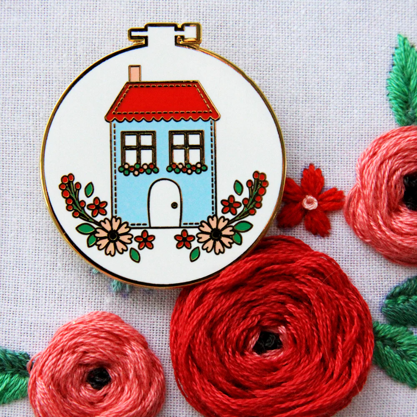 美國 Flamingo Toes | 磁力安針貼 Needle Minder | Sweet Home Embroidery Hoop