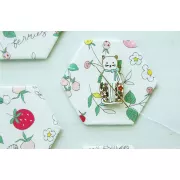 美國 Flamingo Toes | 磁力安針貼 Needle Minder | White Floral Cat