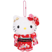 日本 Sanrio | 匙圈吊飾公仔 | 奢華日式和服系列 - Hello Kitty