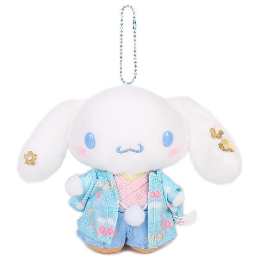 日本 Sanrio | 匙圈吊飾公仔 | 奢華日式和服系列 - Cinnamoroll 玉桂狗