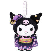 日本 Sanrio | 匙圈吊飾公仔 | 奢華日式和服系列 - Kuromi