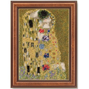 Olympus 十字繡材料包 | Art Gallery 迷你畫系列 - The Kiss by Klimt