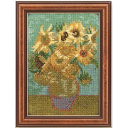 Olympus 十字繡材料包 | Art Gallery 迷你畫系列 - Sunflowers by Van Gogh