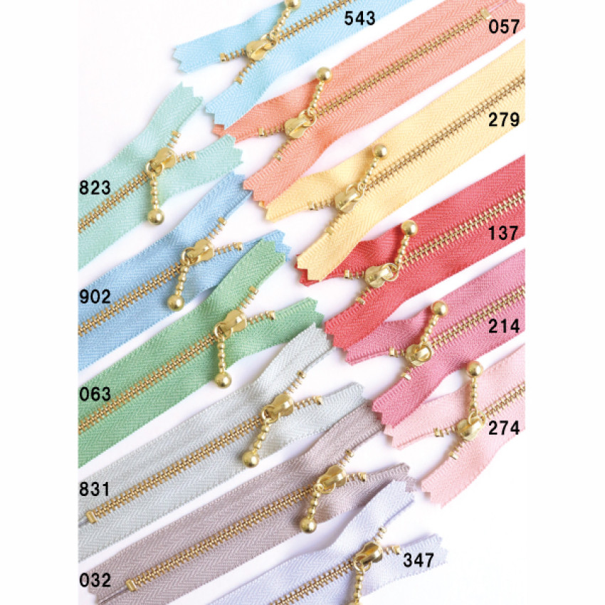 日本 YKK 拉鏈套裝 | 金屬水滴頭拉鏈 春天色系 12色混合