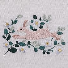 刺繡刺繡花植物小動物老鼠松鼠兔子鳥堅果漿果貓白鼬花動物珠季節四個季節春夏秋冬真人大小設計