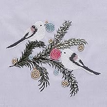 刺繡刺繡花植物小動物老鼠松鼠兔子鳥堅果漿果貓白鼬花動物珠季節四個季節春夏秋冬真人大小設計